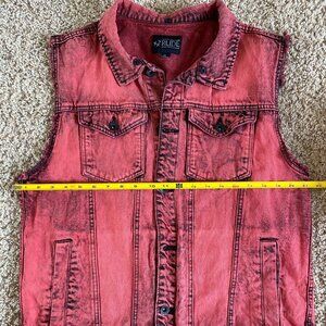 Rude Rare Red Punk Goth Biker Vest!